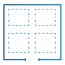 Schematic: 4-car garage